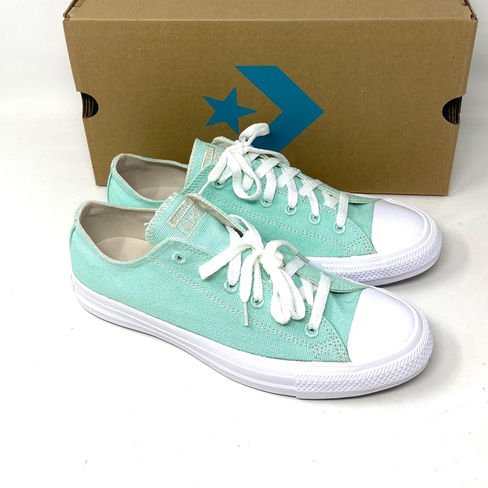 Converse Chuck Taylor All Star Low Top Mint Women's Canvas Size Sneakers 166745C - Picture 3 of 11